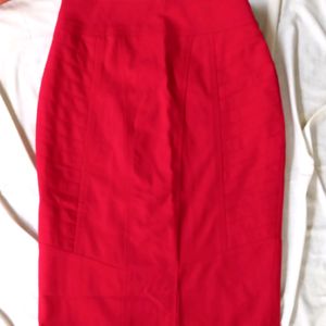 RED PENCIL SKIRT