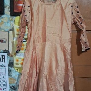 Today Offer! Beige Anarkali Kurta