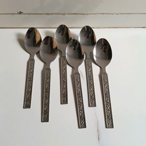 Cutlery Stainless Steel Dinner Spoons - Pack of 6