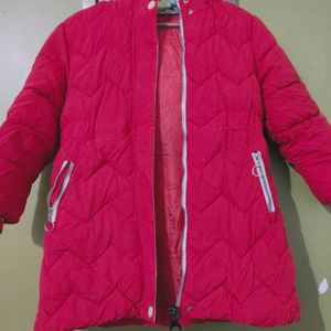 Red Long Jacket For Girls