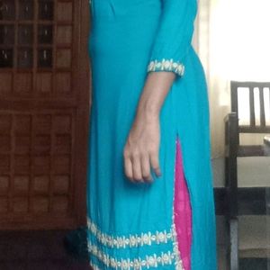 Blue Simple Kurtha