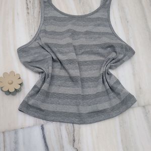 Pinterest Aesthetic Vintage Chic Grey Crop Top