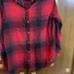 women oversized  checkered shirt