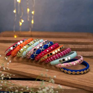 Colorful Mirror Work Bangles ❤️💛