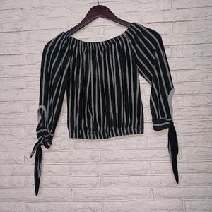 Off Shoulder Stripes Top