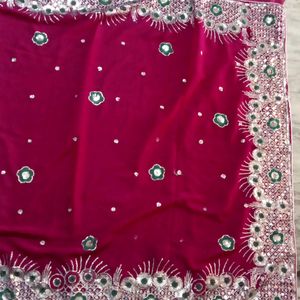 Rani Colour Brand New Saree