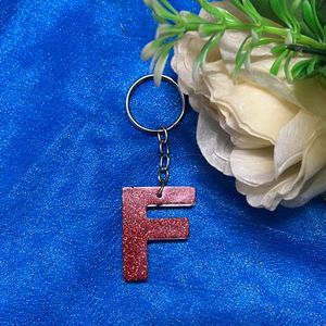 Red And Glitter Keychain
