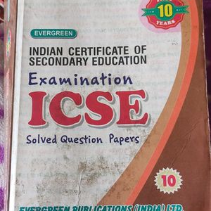 Icse Last 10 Years Solved Question Book