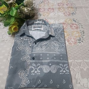 Grey Printed Shirt