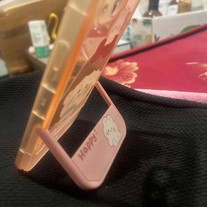 Iphone 13 - Cute Pink Case With Attached Stand