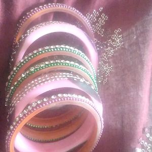 Diamond Fibre Bangles Set.