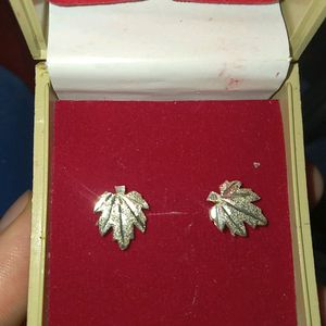 Real Silver Chinaar Studs With Hallmark