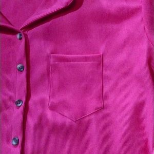 H & M Hot Pink Ripped Shirt For Women