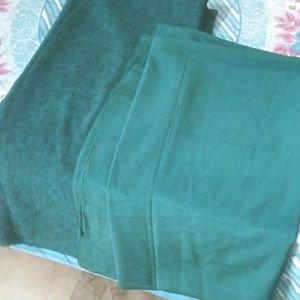 2 piece Peacock green suit set unstitched