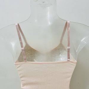 Peach Bralette Padded Top