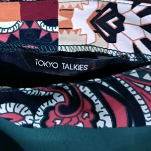 TOKYO TALKIES POLYSTER REGULAR FIT GREEN DRESS