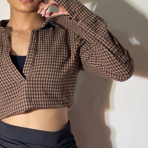 Zara Tweed Crop Top