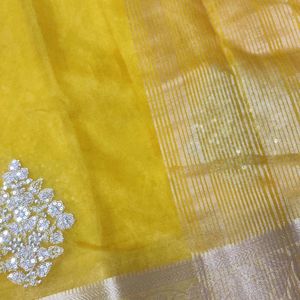 😍Price Drop! Organza Saree With Zari Work Sale 😍