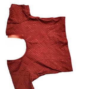 Maroon Stretchable Blouse