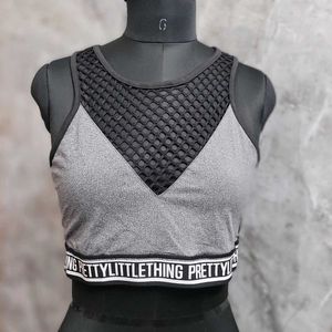 Grey Black Top