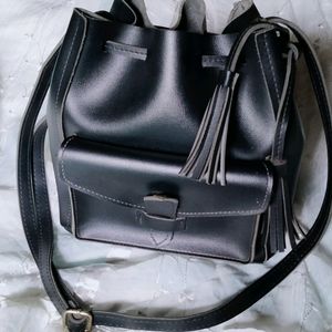 Leather Bucket Bag