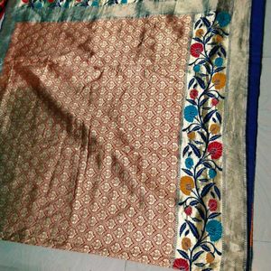 Beautiful multi colour banarasi silk saree