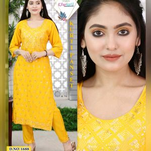 Long Kurti Trouser Set