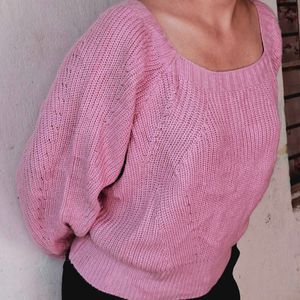 Pink Crop Sweater