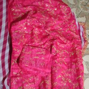 Pink Lehanga With Lehriya Dupatta