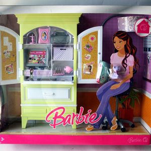 2007 Barbie Doll Armoire Desk Playset