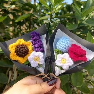 Crochet Handmade Small Flower Bouquet