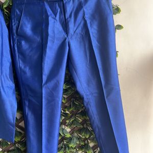 Blue Color Blazer Pant Set