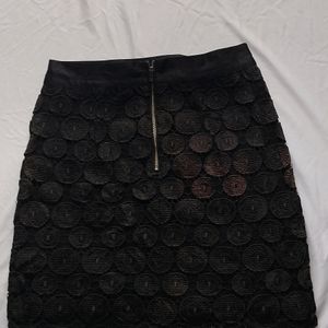 Black Partywear Mini Skirt