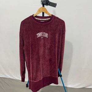 Tommy Hillfiger Velvet Burgundy Sweatshirt