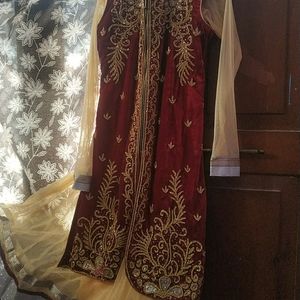 Golden Or Brown Long Kothi Gown