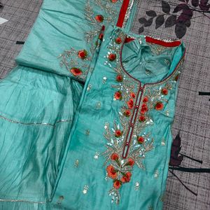 Beautiful Stitched Heavy Sharara Suit Set