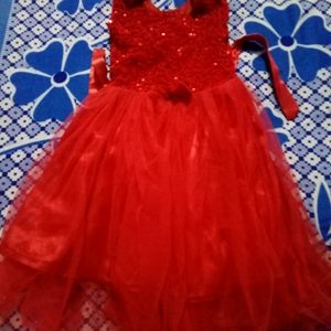 Red Net Frock