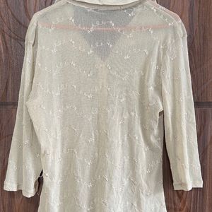 Mesh Embroided Shirt