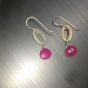 Vintage Ruby Earrings USA