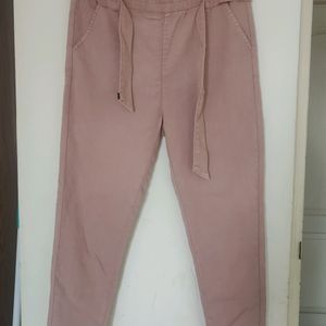 Slim Cotton High Waist Pant