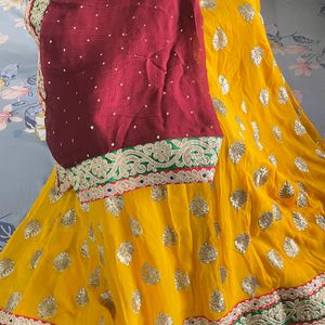 Yellow Coloured Lehenga With Dupatta