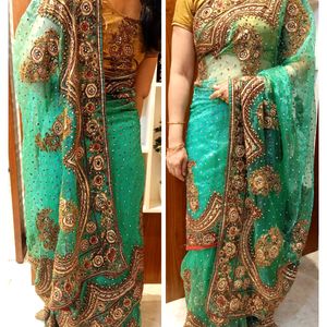 🔥Women Tissue Wedding Wear Saree🔥