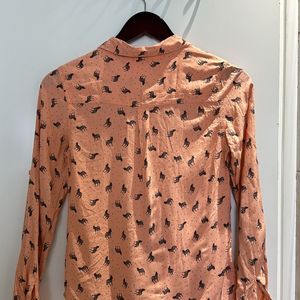 max peach zebra print shirt 13-14 years