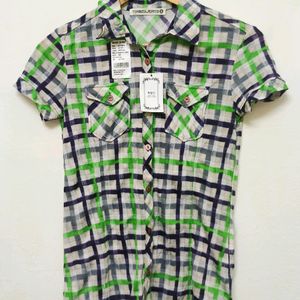 Trendy New Check Cotton Top For Women