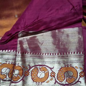 Pure Silk Peshwai Broad Border