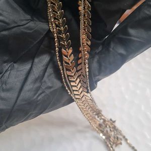 Gold Toned Layered Neckpiece