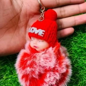 Beautiful & Cute Love Sleeping Doll Keychain