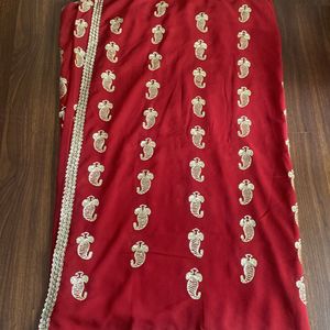 Saree Rust Colour