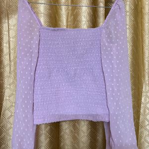 Lavender Smock Top