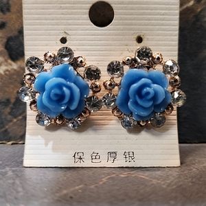 Blue Flower Earrings